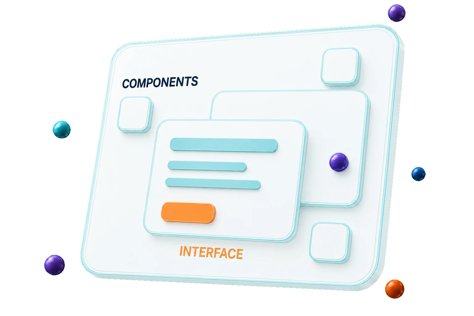 Design components composing a product interface.